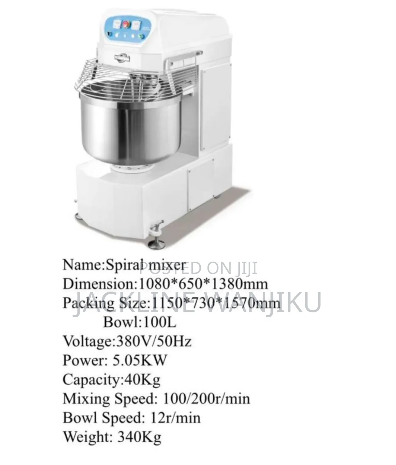 100l Spiral Mixer Machine/ Industrial Spiral Mixer 100l