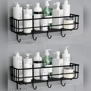 Rectangular Metallic Bathroom Organizer