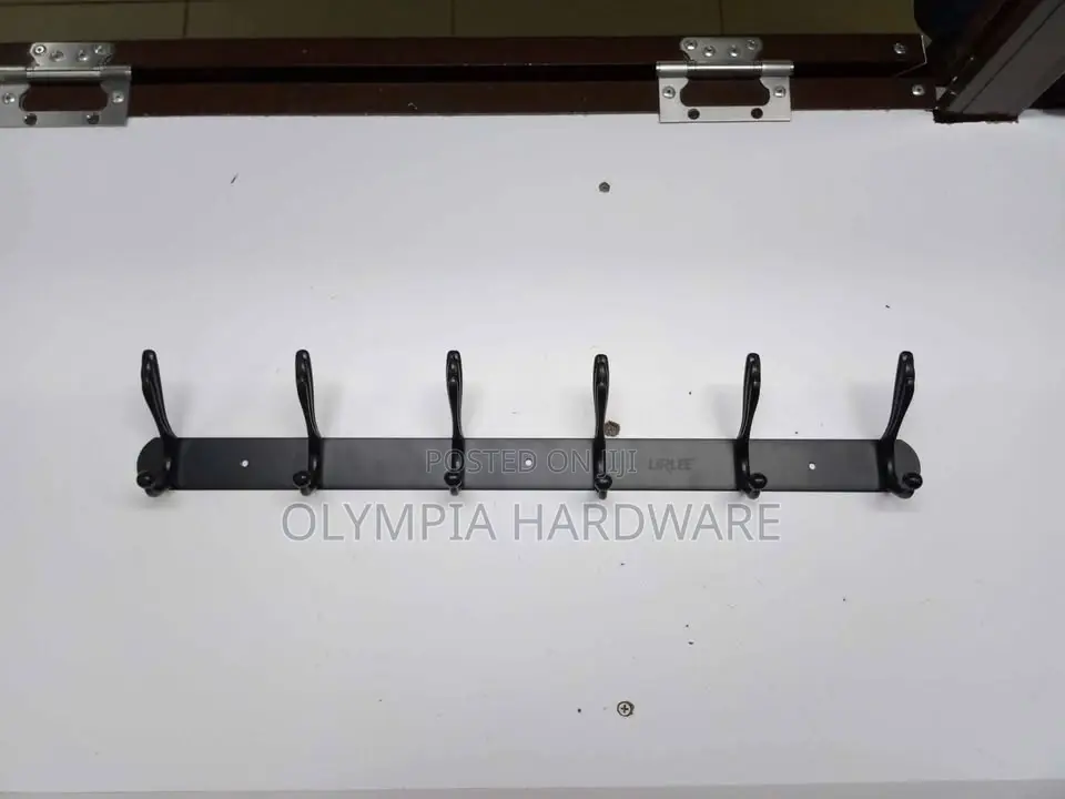 Black Towel Hooks (6hooks) Cloth Hooks