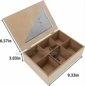 6 Compartments Wooden Teabag/Coffee Organizer