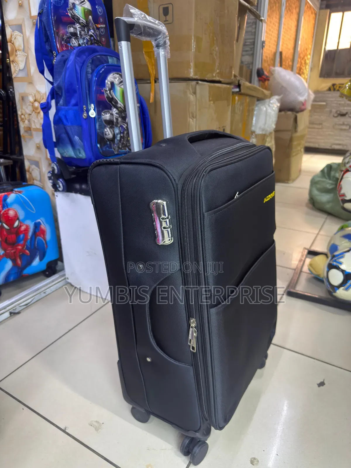 Jazz Power Black Medium Fabric Material Luggage Suitcase