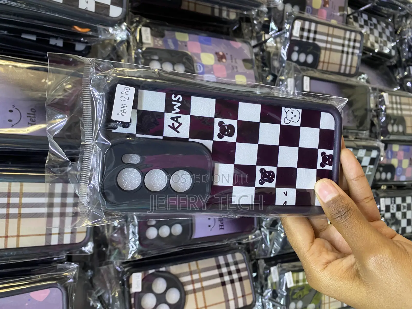 Lattice Plaid Tartan Chessboard Checker Case for Oppo Reno 1