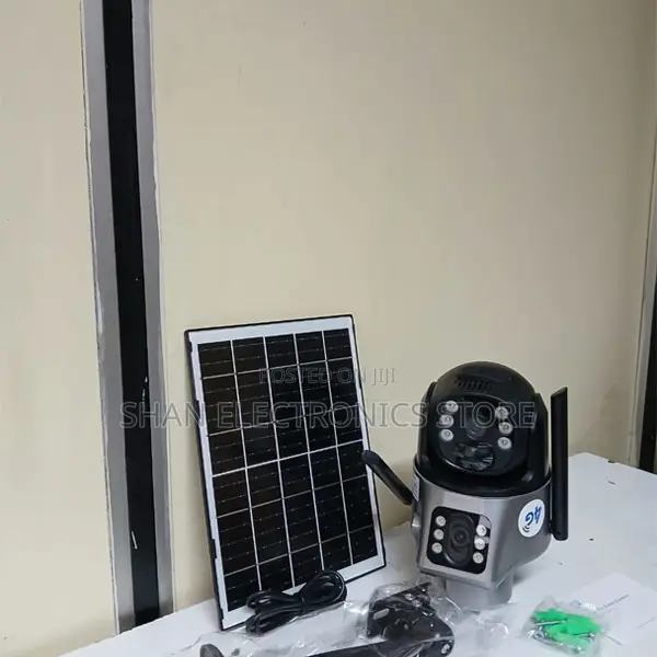 3 Screens Dual Lens Security Camera PTZ 4g Solar Powered