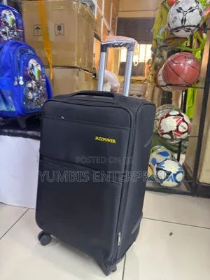 Black Qualityfabricsuitcase With Tsa Lock and Strong Handles