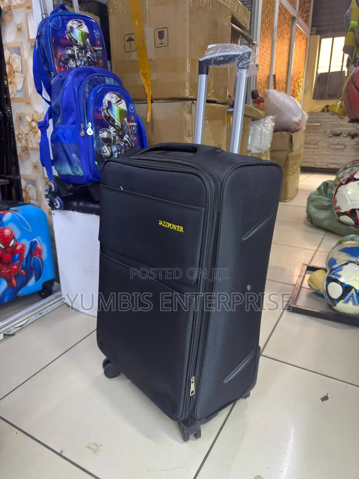 Black Qualityfabricsuitcase With Tsa Lock and Strong Handles