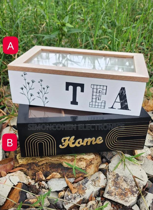 6 Compartment Wooden Tea Bag Organizer - thumbnail 3