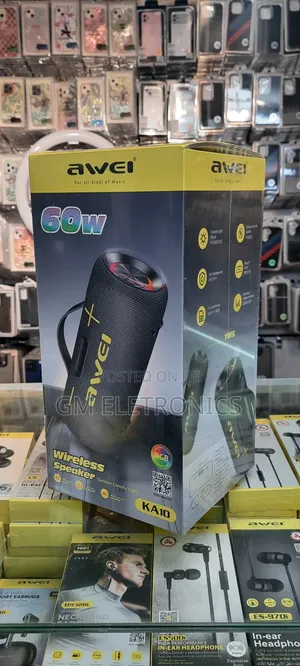 Original Awei Ka10 60w Wireless RGB Outdoor Speaker-Black.