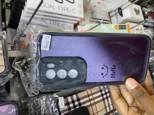 Plaid Tartan Damier Case for Oppo Reno 12 Purple Smile Case