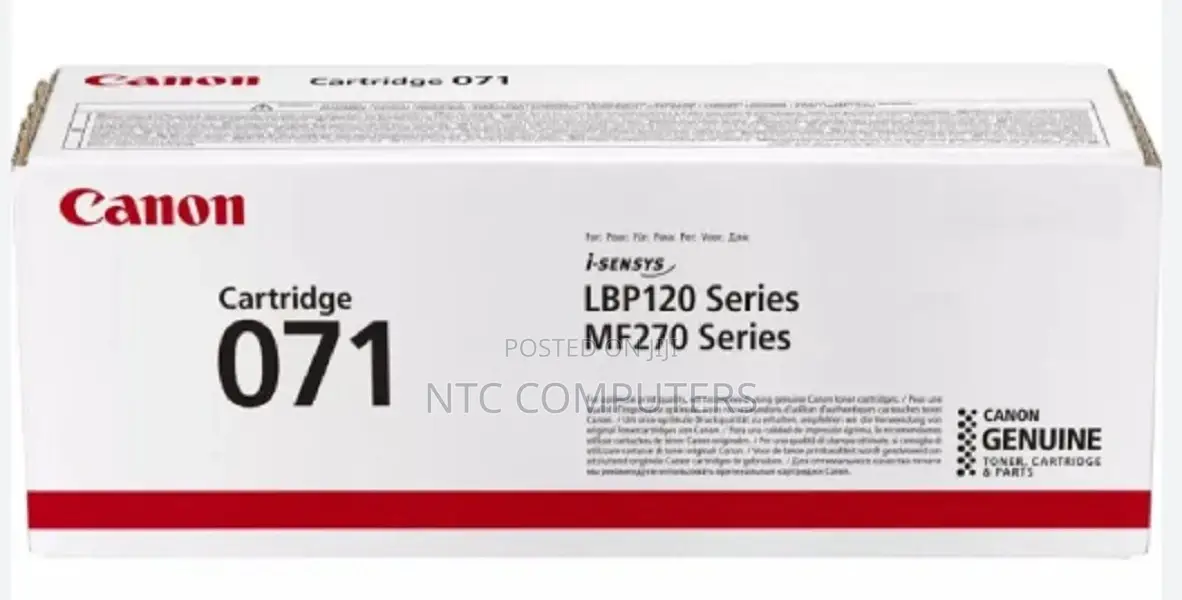 Canon 071 Black Toner Cartridge for I-Sensys Lbp122dw / Mf2