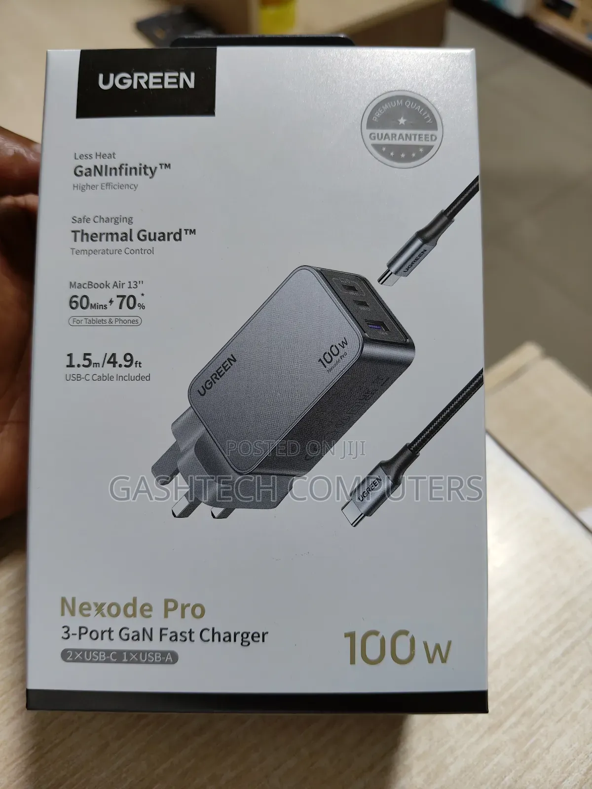 Ugreen Nexode Pro 100w 3-Port Gan Fast Charger Ug-25875