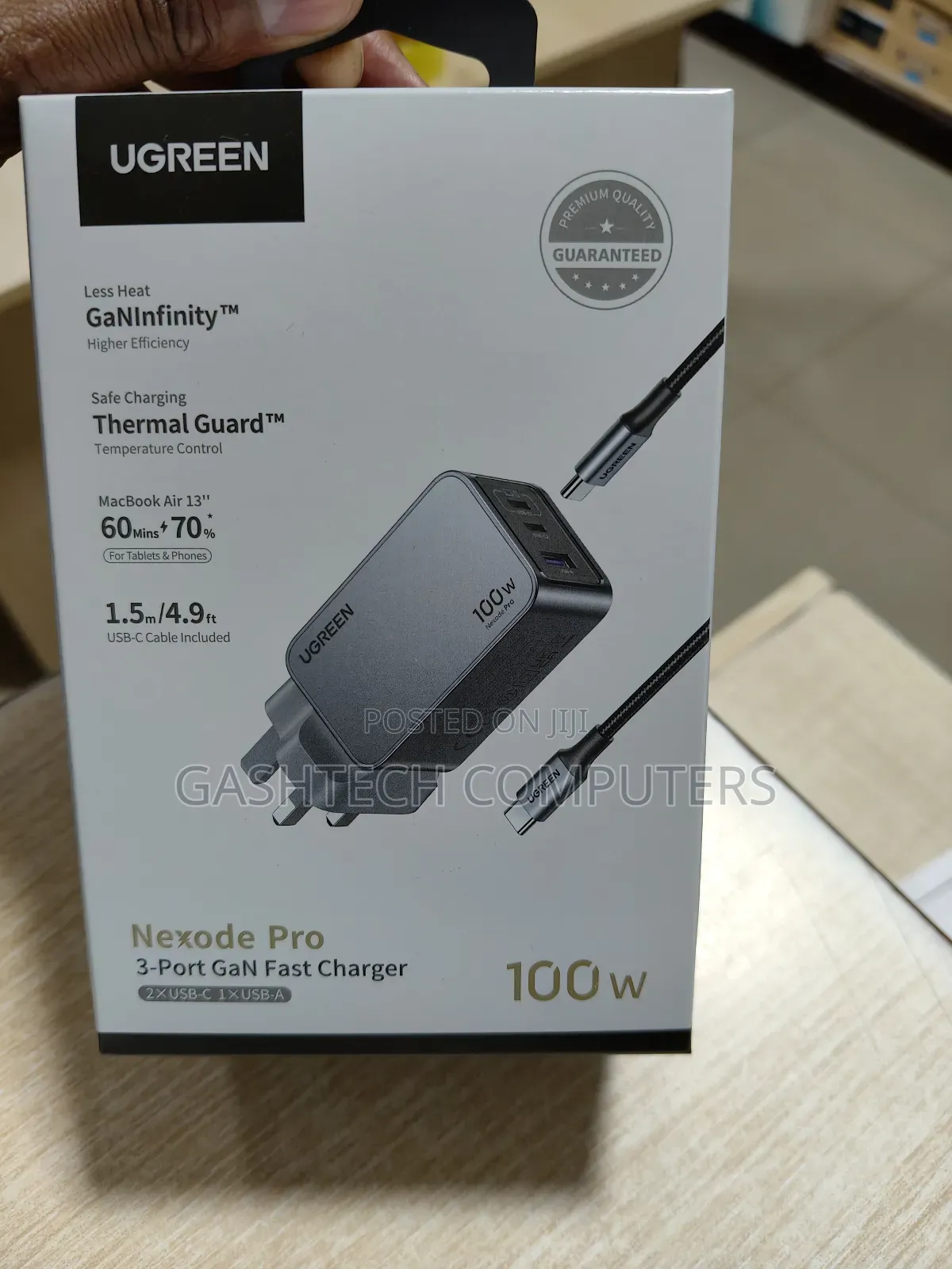 Ugreen Nexode Pro 100w 3-Port Gan Fast Charger Ug-25875