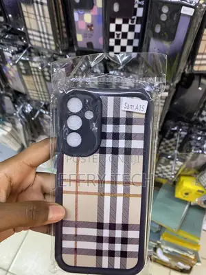 Natbok Tartan Fabric Print Cover for Samsang Galaxy A15