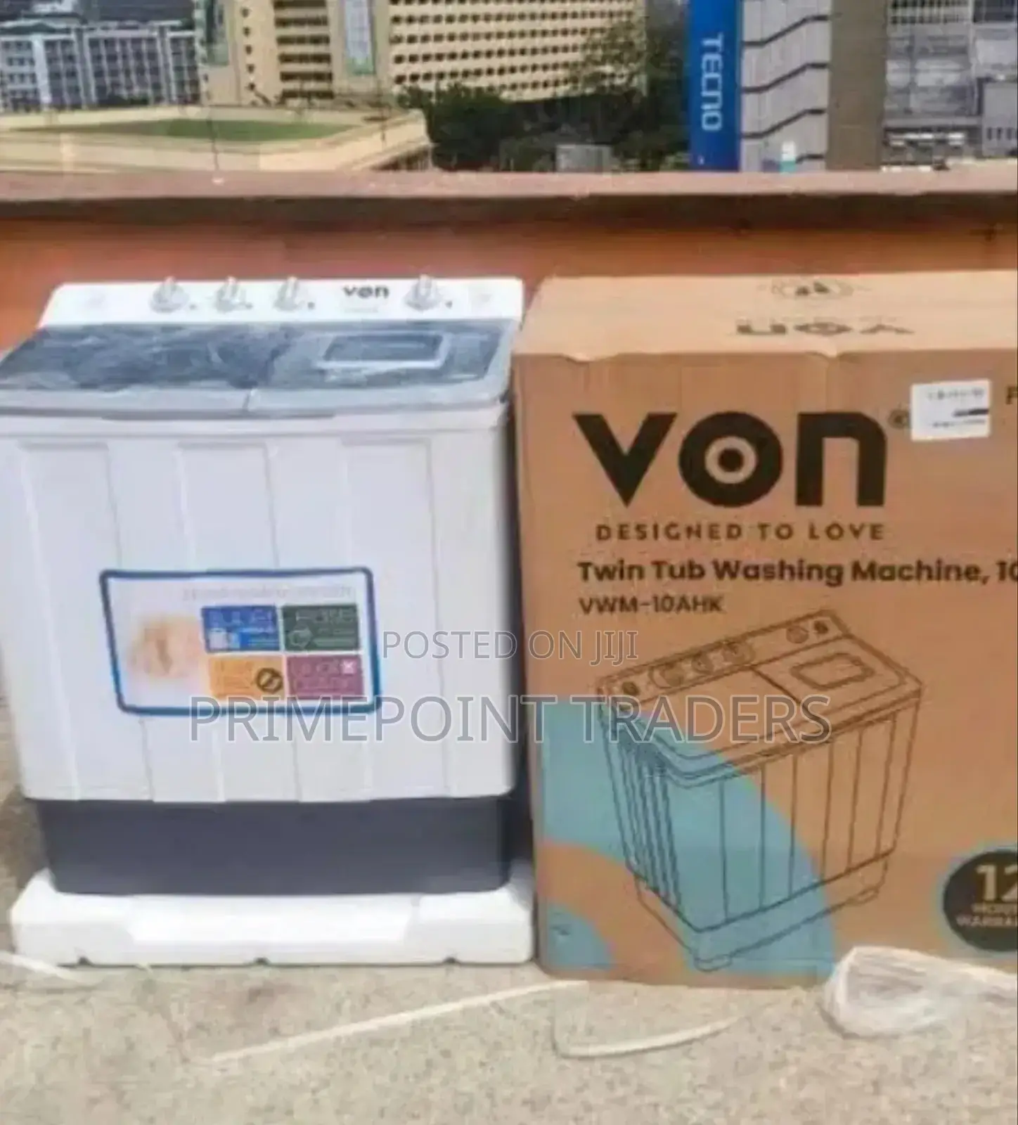 Washing Machine Von 10kg VWM-10ahk, Twin Tub; Brand New