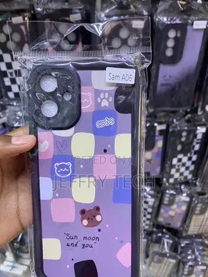 Ueebai Tartan Fabric Print Cover for Samsang Galaxy A06