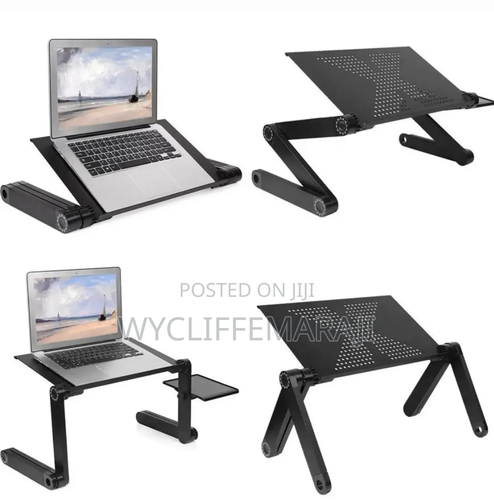 Foldable Adjustable Laptop Stand With Fan and Mouse Pad