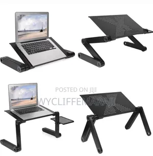 Foldable Adjustable Laptop Stand With Fan and Mouse Pad