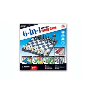 Chess 6 in 1 Combination Game With Chess ,Ludo Drought Etc
