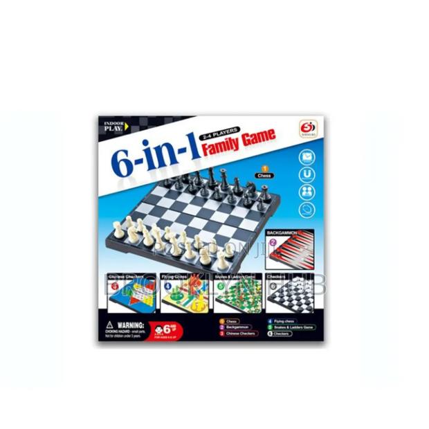 Chess 6 in 1 Combination Game With Chess ,Ludo Drought Etc - thumbnail 3