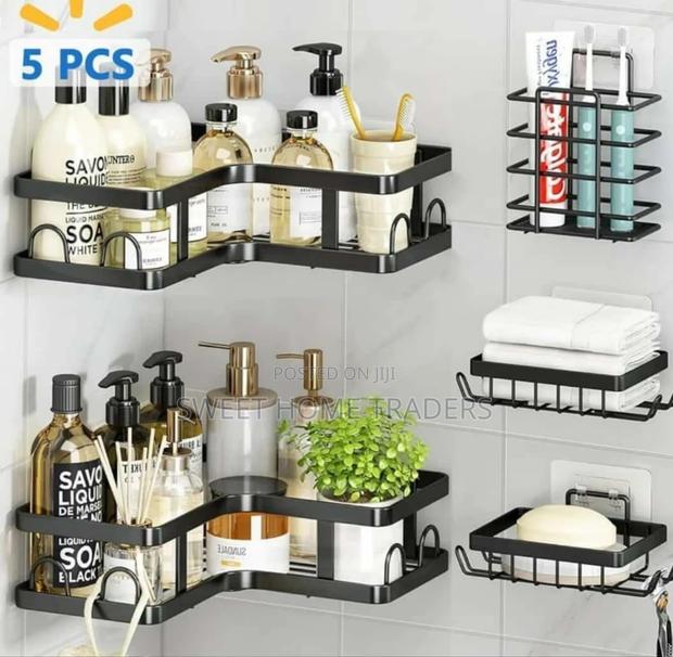 *Multipurpose 5pcs Set Rectangular Shower Caddy Shelf - main view