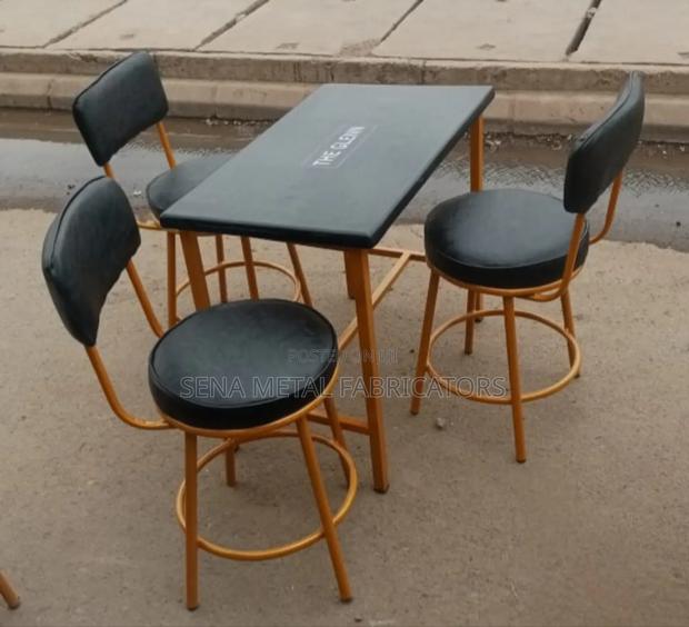 Bar Table Set With Logo,3 Counter Stools. - main view