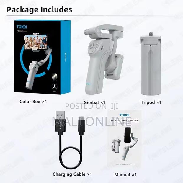 Tokqi M01 3-axis Gimbal Stabilizer - thumbnail 6