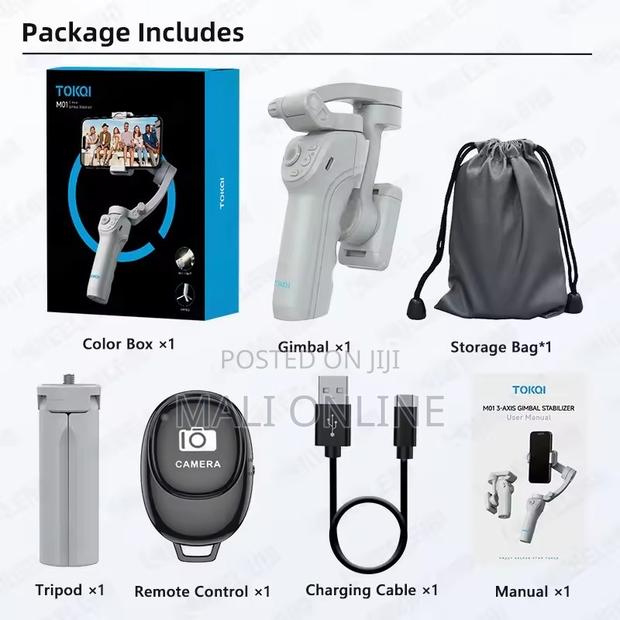 Tokqi M01 3-axis Gimbal Stabilizer - thumbnail 7