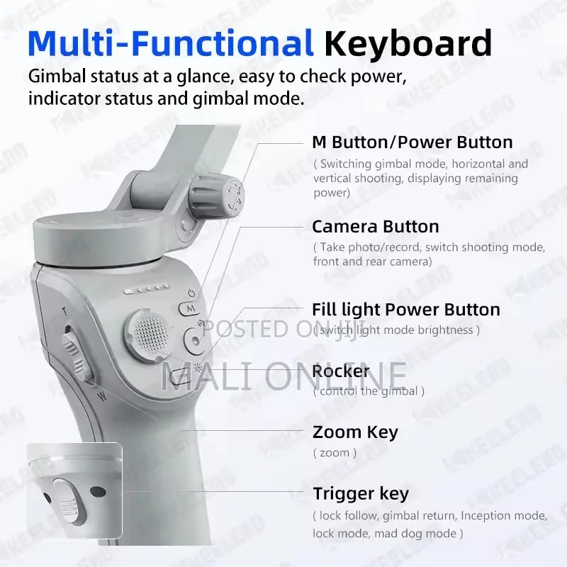 Tokqi M01 3-axis Gimbal Stabilizer