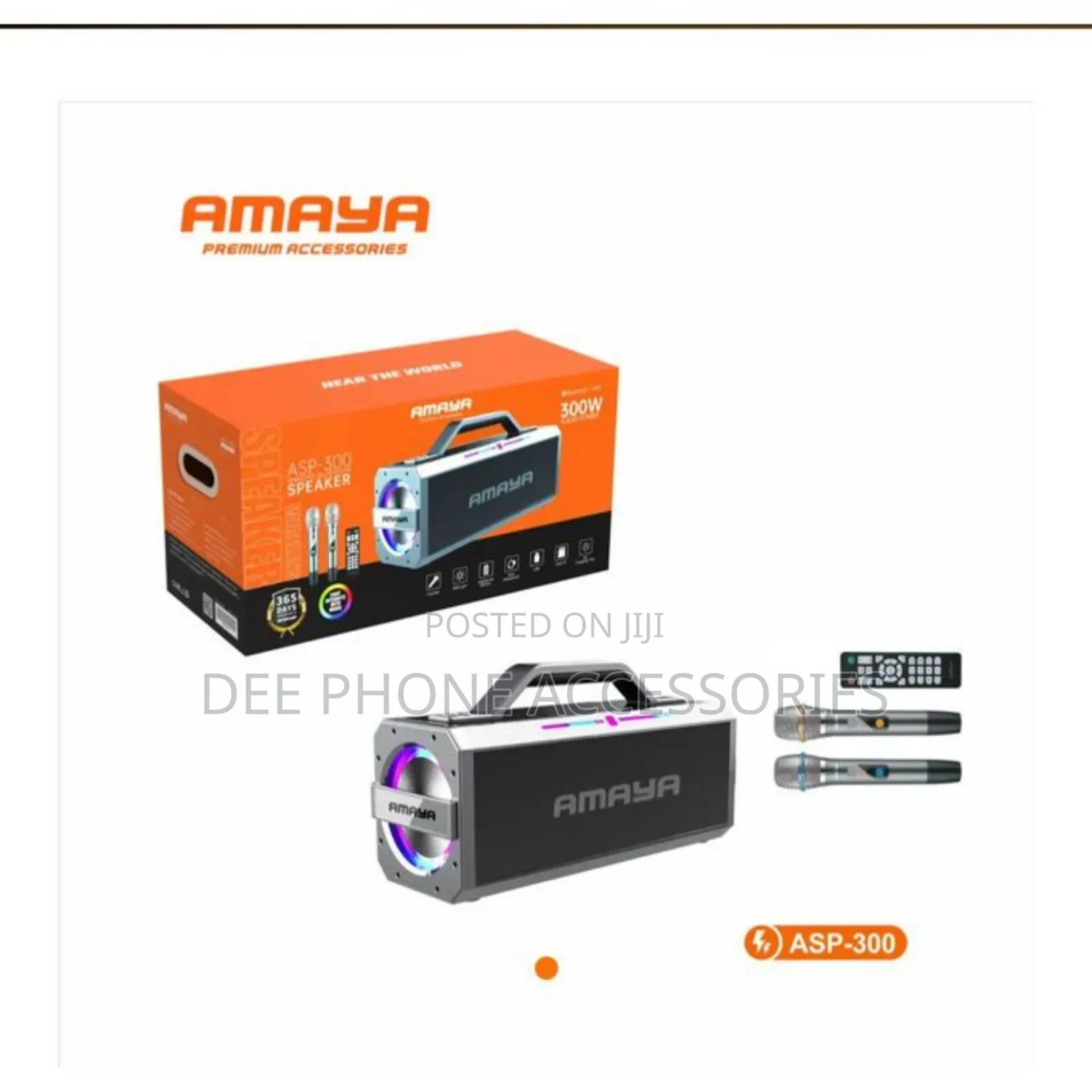 Amaya Asp 300 Bluetooth Speaker With 2 Wireless Microphone