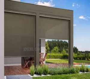 Serene Shades Collection-Outdoor Sunscreen Roller Blinds