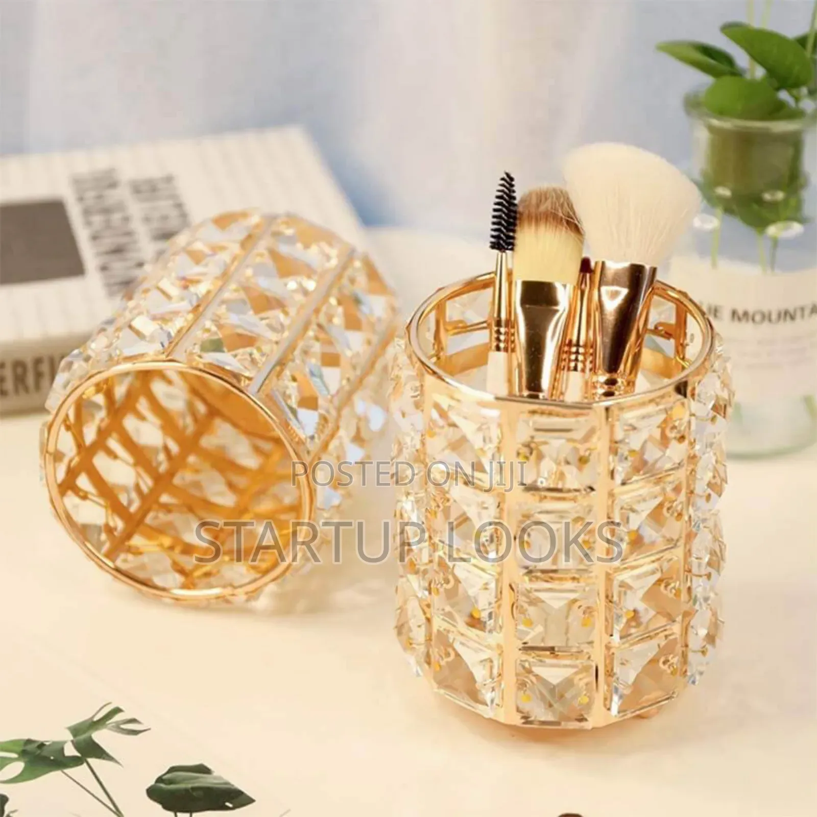 Crystal Makeup Brushes Organizer Stand