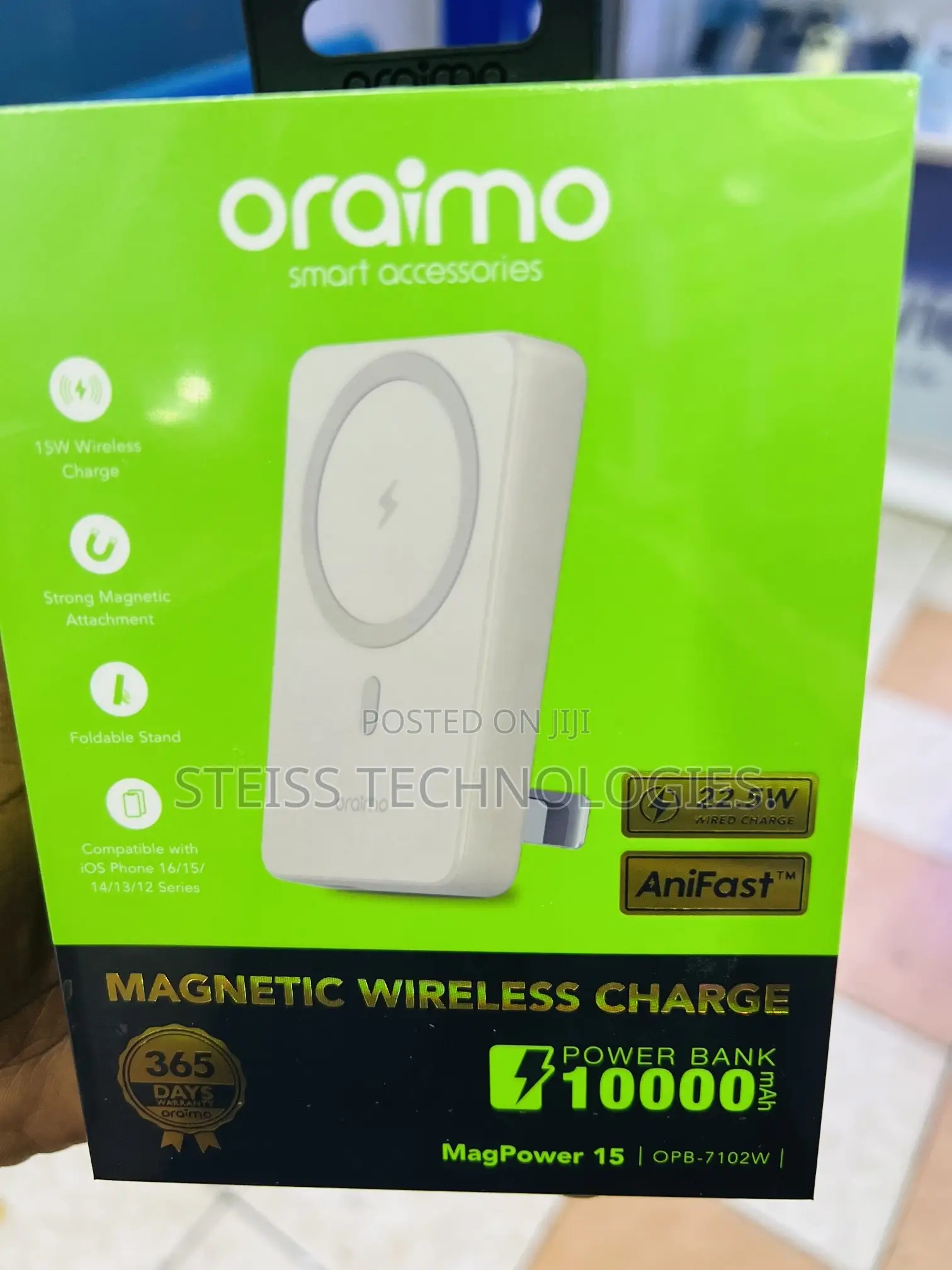 Oraimo Magsafe Wireless Powerbank.