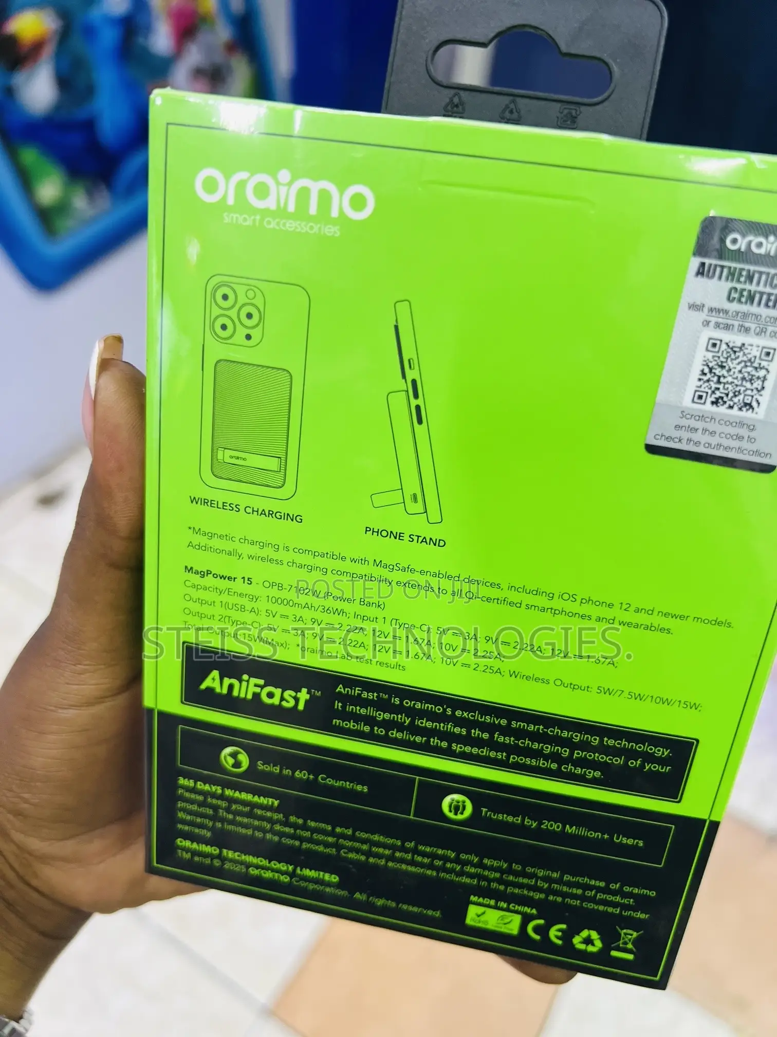 Oraimo Magsafe Wireless Powerbank.