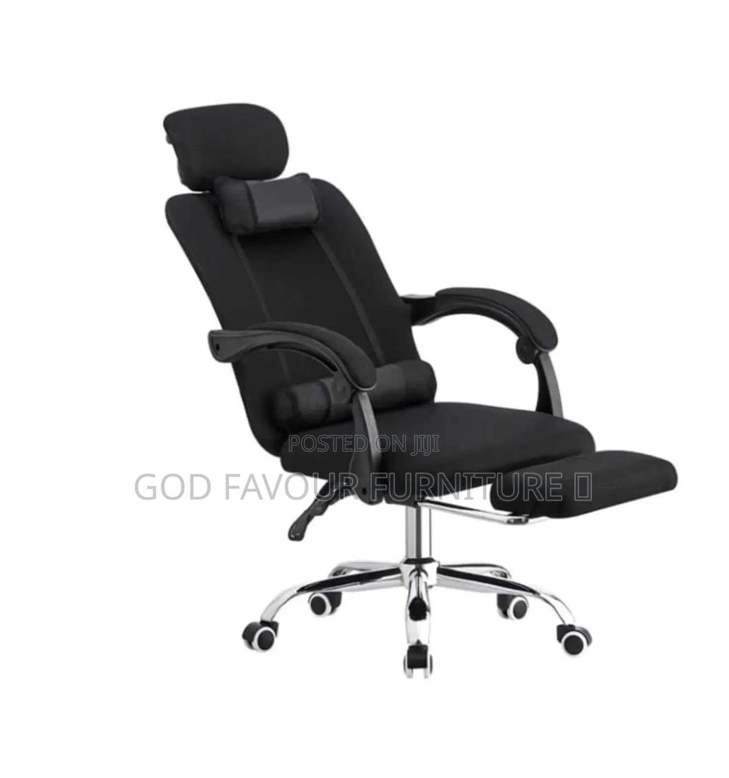 Elegant Adjustable Black Headrest Chair Hf5t