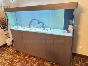 Wood-Finish Cabinet Aquarium for Luxury Homes