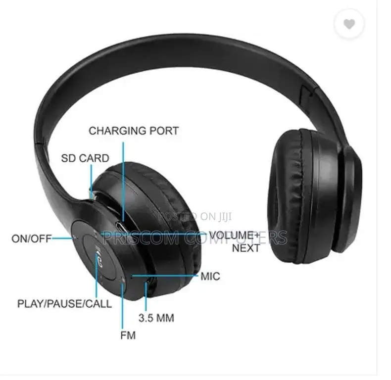 Kt49 Wireless Bluetooth on-Ear Headphone With Mic, Bluetooth