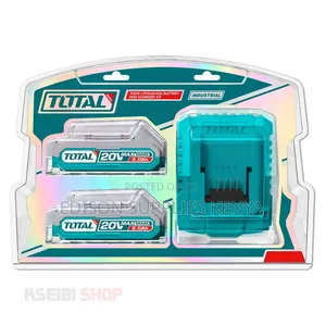 Total Li-Ion 2.0ah Cordless Battery 2pcs and Charger Kit 20v