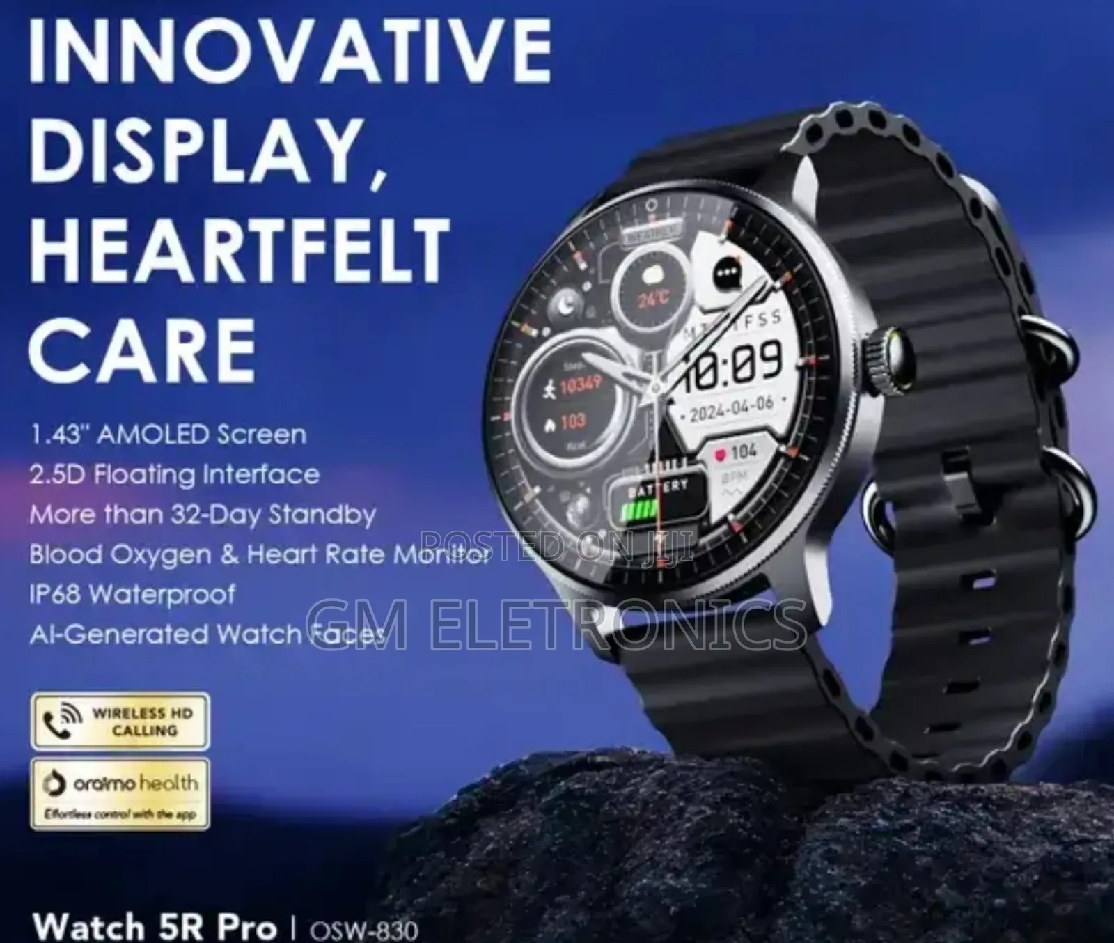 Watch 5r Pro 1.43" Amoled 2.5d Waterproof Ip68 Smart Watch.