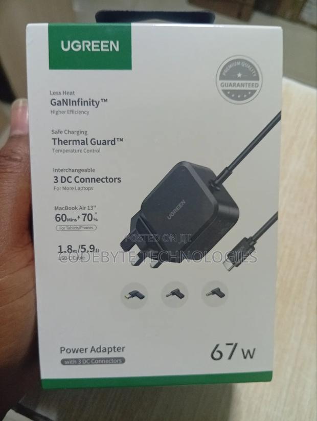 Ugreen Usb-C 67w Pd Gan Tech Power Adapter+3 Dc Connectors - thumbnail 2