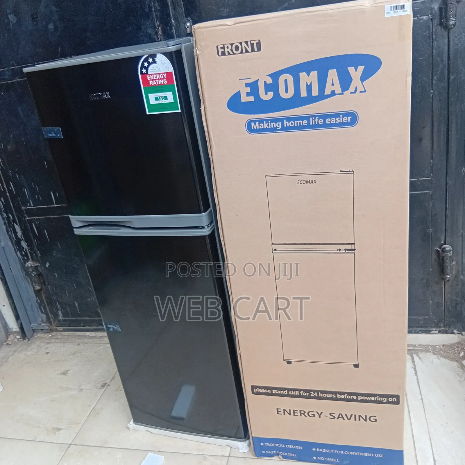 Ecomax Double Door Fridge 138l