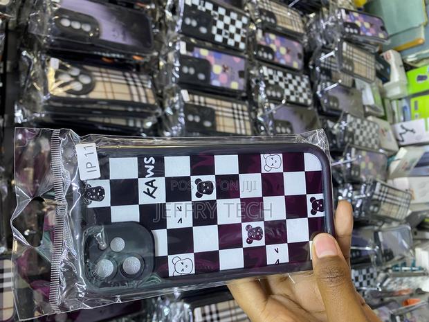 Kaws Grid Lattice Plaid Tartan Damier iPhone 11 Case - main view