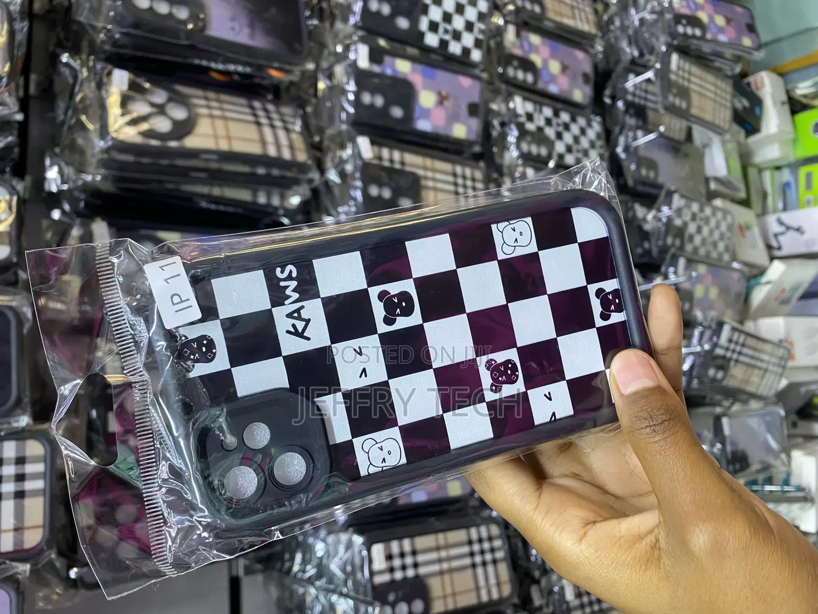 Kaws Grid Lattice Plaid Tartan Damier iPhone 11 Case