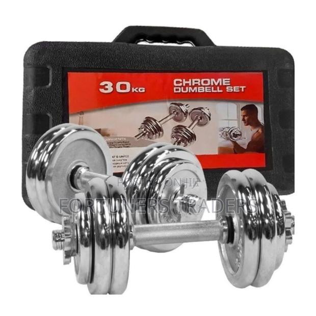 30kg Dumbells Chrome - main view