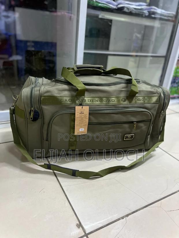 Canvas Material Large Multi Pockets Travel Duffel Bag - main view