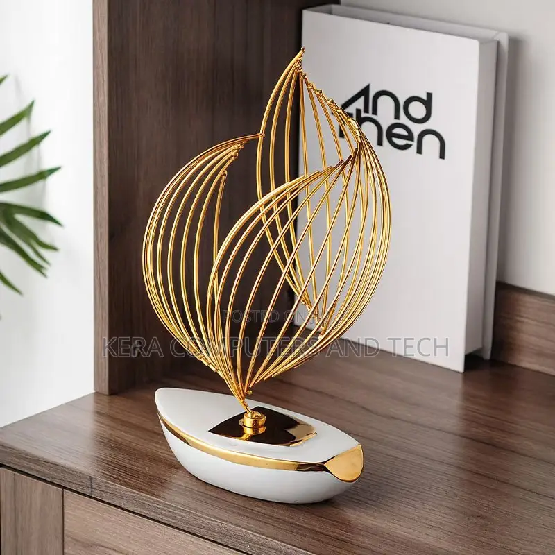 Ceramic Sailing Boat Figurine Boat Decor
