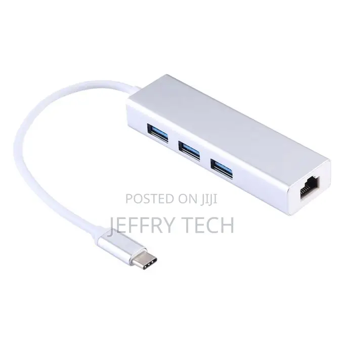 Usb Hub 3 Usb3.0 Ports Hub + Usb-C / Type-C Gigabit Ethernet