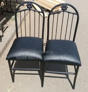 Modern Black Dining Chairs With Faux Leather Upholstered.