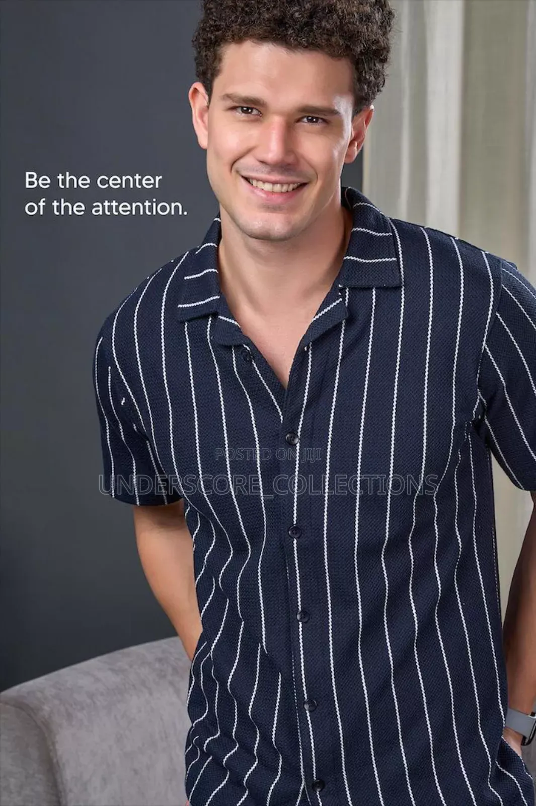 Black Striped Men's Shirts