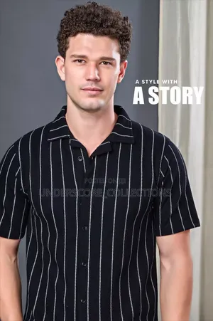 Black Striped Men's Shirts