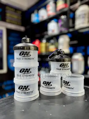 Protein Powder Stackable to Go Containers With Funnel and Keychain