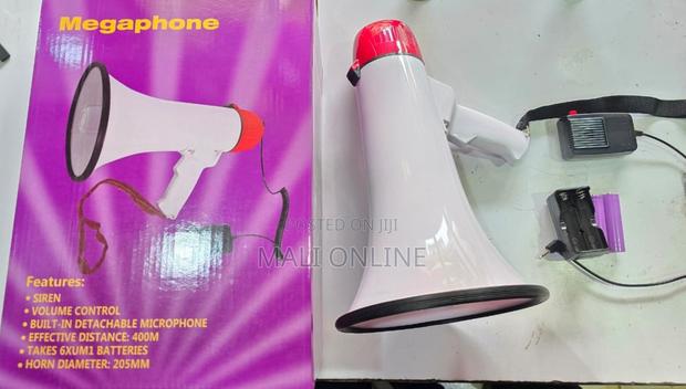 Portable Rechargeable Megaphone With Detachable Microphone - thumbnail 2